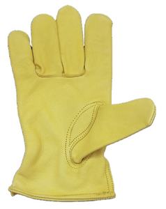 Guantes de conductor de alta venta Amarillo Keystone Pulgar Guantes de conductor Premium Guantes de conductor de cuero genuino cuero de vaca Amarillo - Product Image 1