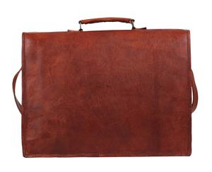 Bolso bandolera de cuero genuino de vaca de primera calidad, estilo vintage, de alta gama, para hombre, con solapa. - Product Image 3