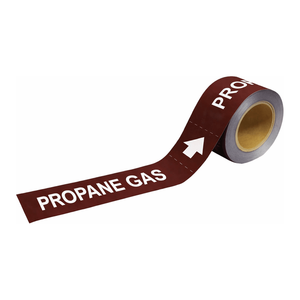 Marqueurs de tuyaux de gaz propane Brady - Rouleau de vinyle flexible et durable pour l'identification des tuyaux intérieurs et extérieurs - Product Image 2