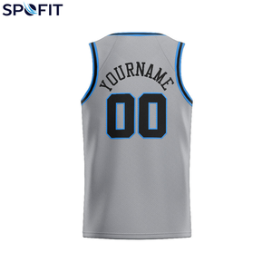 Ensemble de maillots de basket personnalisés pour hommes, vente en gros, impression numérique vierge, logo, 100 % polyester, séchage rapide, sans manches - Product Image 3