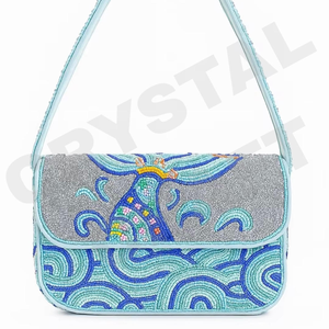 Staud <b>Bag</b> Dupe Customizable Beaded Wedding Clutch & Shoulder <b>Bag</b> with Embroidery Trendy Summer Gift - Product Image 6