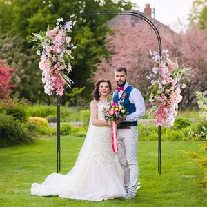 1 arche de jardin en métal pour plantes grimpantes, vigne et fleurs - Idéale pour les mariages - Product Image 4