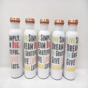 Traditional <b>copper</b> water <b>bottle</b> with durable build for <b>drinking</b> water supports natural health habits for home and travel use - Product Image 5