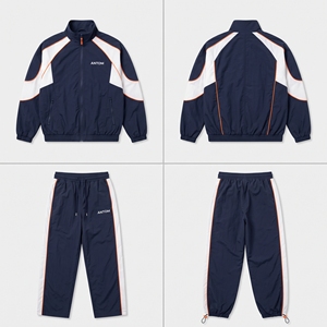 Custom Winter Solid Drawstring Cuffed Windbreaker Tracksuit Men <b>Nylon</b> <b>Jogger</b> Pants Jacket Set Lightweight Sports Suit Wholesale - Product Image 4
