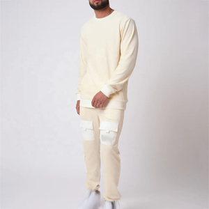 ชุดวอร์มผ้าฝ้ายสำหรับผู้ชายชุดฝึกวิ่งและออกกำลังกายพิมพ์ลายปักโลโก้ได้ตามต้องการ - Product Image 3