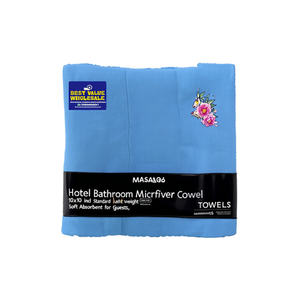Serviette de bain en microfibre pour hôtel, 10x10 pouces, poids standard, douce et absorbante pour les clients - Product Image 1