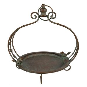 Recién Llegado: Baño para Pájaros de Metal para Jardín, Comedero y Baño para Pájaros de Hierro, de Pie, Hecho a Mano - Product Image 3