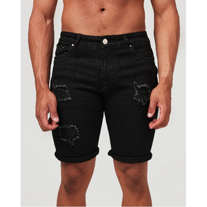 New Style <b>Jeans</b> Shorts for <b>Mens</b>, <b>Mens</b> Ripped Denim <b>Jeans</b>, Softener Breathable Distressed Boys Casual Wear Summer Denim Shorts - Product Image 1