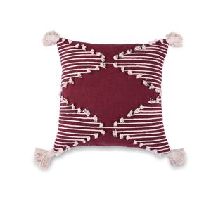 Diseño indio hecho a mano marrón y rayas blancas bordado decorativo sofá respaldo Fundas de cojín al mejor precio al por mayor - Product Image 3