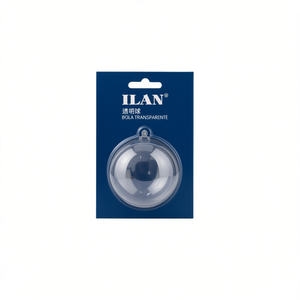 Palla Trasparente ILAN 12cm, Ornamento Chiaro per Decorazioni Natalizie - Product Image 1