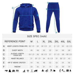 Ensemble sweat-shirt à capuche et pantalon bleu pour homme, coupe classique, couleur unie, tissu French Terry, vêtements d'automne - Product Image 6