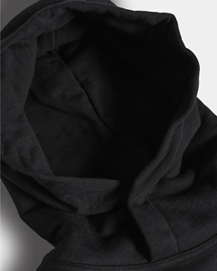 Sweat-shirt à capuche noir surdimensionné pour homme, 100% coton French Terry, coupe décontractée, avec poche, style streetwear automne-hiver - Product Image 5