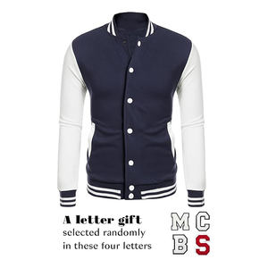 Veste universitaire réversible pour homme en mélange coton-nylon, à porter des deux côtés, couleur contrastée, style baseball, rétro, manteau d'hiver - Product Image 3