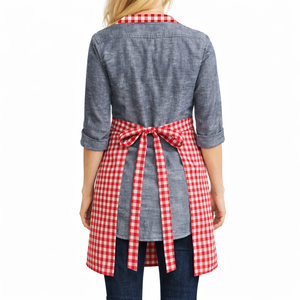 Check Design Best Quality Printed Women Kitchen Apron With Pocket Design at Affordable Price. - Product Image 3