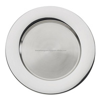 Assiette de présentation en métal durable pour la restauration professionnelle et les banquets, offrant une élégance de table durable