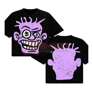 Nouveau Treding Logo personnalisé 260 GSM Heavyweight Box Fit T-Shirt 100% coton goutte épaule surdimensionné recadrée T-shirt pour hommes - Product Image 5