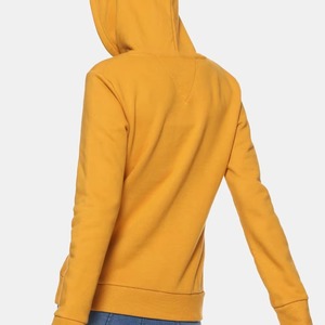 Sudadera con Capucha Color Mostaza para Mujer, de Punto, Manga Larga, Estilo Casual, para Otoño - Product Image 2