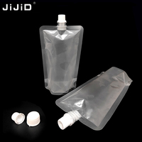 JIJID Pochette liquide personnalisée rechargeable avec bec verseur debout Sac d'emballage de jus et boissons de sécurité en PE
