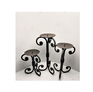 Lanterne en fer artisanale avec support métallique pour centre de table, éclairage domestique, mariages et dîners - Product Image 6