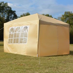 Practical Waterproof Khaki Camping Tent 3 X 3m Right Angle Folding with Two Doors and Two Windows - Product Image 2