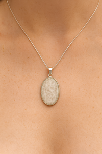 Natural Large Pink Larimar Oval Pendant 925 Sterling Silver Handmade Jewelry Healing Stone Designer <b>Statement</b> <b>Necklace</b> for Her - Product Image 6