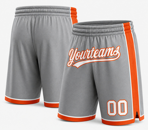Pantalones Cortos de Baloncesto Personalizados para Hombre, con Rayas Verdes y Naranjas, Estampado por Sublimación, Cintura Elástica, Tallas Grandes, Ropa Deportiva Informal - Product Image 2