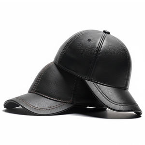 Gorra de Béisbol de Gamuza Negra Premium Personalizada, Gorra Deportiva de Lujo con Costuras en Contraste, Estilo Urbano Deportivo, Ajustable - Product Image 2