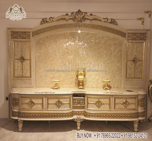 Mueble de TV de Madera de Teca de Estilo Rococó Francés de Lujo, Tallado a Mano, Moderno, Tamaño Personalizable, Mueble de Salón, Color Personalizado, OEM - Product Image 3