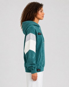 Sweat à capuche pour femme de qualité supérieure, effet délavé, fabriqué en tissu premium, coupe confortable, capuche avec cordon de serrage et poche avant, style décontracté. - Product Image 2