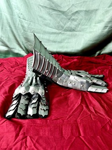 Guantes de plata Nazgûl medievales, guantes de Ringwraith del Rey Brujo para cosplay y fiestas de Halloween, accesorios metálicos para disfraces. - Product Image 2