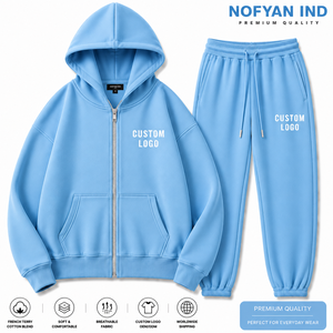 ชุดเซ็ตแทรคสูท NOFYAN IND สกรีนโลโก้ฮิปฮอป ยูนิเซ็กส์ สีดำ ผ้าฝ้ายเฟรนช์เทอร์รี่ผสม เสื้อฮู้ดดี้ กางเกงขายาว ระบายอากาศได้ดี สวมใส่สบาย สำหรับผู้ใหญ่ - Product Image 4