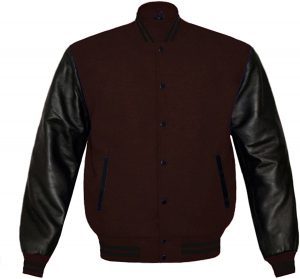 Custom <b>Men</b> Varsity <b>Jacket</b> with Leather Sleeves – Wool Body Letterman <b>Jacket</b>, Snap Button <b>Baseball</b> Bomber Coat - Product Image 3