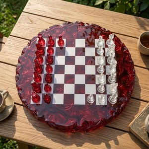 Échiquier moderne en résine pour jeux de stratégie d'intérieur - Product Image 5