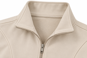 Ensemble de survêtement beige pour femme, veste et pantalon ajustés décontractés, tenue de détente deux pièces assortie - Product Image 4