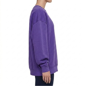เสื้อสเวตเชิ้ตผ้าฝ้ายฟลีซทรงหลวมสำหรับผู้หญิง คอกลม ผู้จำหน่ายเสื้อผ้าขายส่ง - Product Image 4