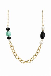 Bohemian Handmade Imitation Pearl & Crystal Beaded Necklace with Shell Pendant and Star Charm 18K Gold Plated Unisex Jewelry - Product Image 6