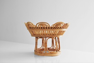 Handmade <b>Rattan</b> Fruit Basket Wicker Serving Tray <b>Rattan</b> Pedestal Bowl Kitchen Storage Organizer <b>Dining</b> <b>Table</b> Decoration - Product Image 4