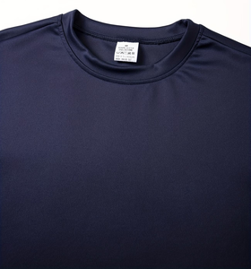 Men's Navy Blue Long Sleeve T-Shirt And Pants Set Crew Neck Solid Color Casual Knitted Quick Dry Autumn Wear made in Bangladesh - Product Image 4