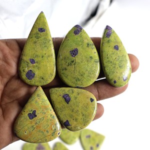 Cabochon d'Atlantisite Naturelle, Pierre Précieuse Semi-Précieuse, Dos Plat Lisse, Poli à la Main, Prix de Gros - Product Image 4