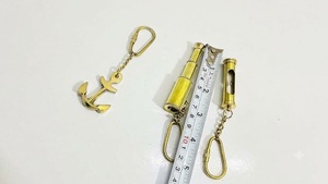 Vintage Handmade Lightweight Brass Nautical Keychains Mini Telescope and Anchor Maritime Gift Souvenir for Graduation <b>Christmas</b> - Product Image 6