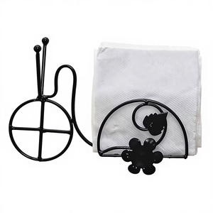 Porte-serviettes de cocktail au design de rickshaw, accessoires de table faits à la main pour mariages - Product Image 1