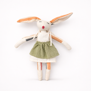 Peluche Lapin en Coton à Longues Oreilles Brodé, Jouet Confortable pour Enfants, Cadeau d'Anniversaire et Décoration d'Intérieur - Product Image 1