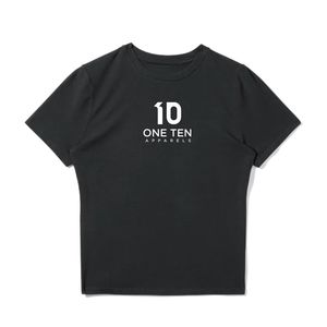 เสื้อยืด Babycon สีดำ ทรงเข้ารูปสำหรับผู้หญิง เสื้อยืดลำลองผ้าฝ้ายนุ่ม สตรีทแวร์สุดฮิต แฟชั่นทันสมัย แขนสั้น เสื้อผ้าสั่งทำพิเศษ - Product Image 2