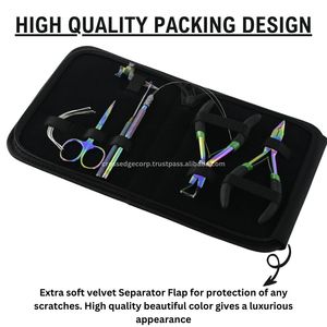 Kit de herramientas de extensión de cabello de la mejor calidad con estuche Agujas de gancho de acero inoxidable Herramienta de dedo Tijera Ctype Agujas y 2 alicates - Product Image 6