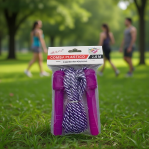 เชือกกระโดดพลาสติก 2.6 ม. ทำจากผ้าฝ้าย พร้อมด้ามจับ สำหรับออกกำลังกายและฝึกซ้อม - Product Image 3