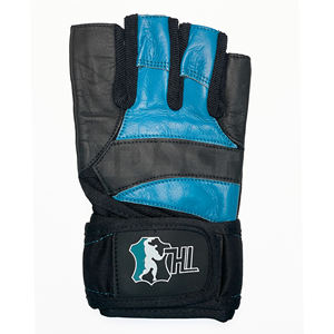 Gants de musculation professionnels bleu turquoise vif avec bandes de maintien robustes pour les poignets |   Poignée antidérapante de qualité supérieure pour un équipement de musculation ultime - Product Image 4