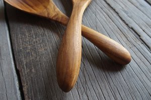 Handmade Wooden Spoons Set 2 Kitchen Utensils Dishwasher Safe High Heat Resistant Eco-Friendly Lightweight Non-Stick Food Safe - Product Image 2