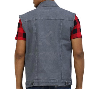 Chaleco Vaquero para Hombre, Ropa de Invierno, Sin Mangas, Casual, Transpirable, 100% Algodón, Alta Calidad - Product Image 2