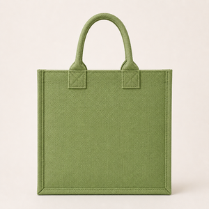 Bolsa de Yute Verde Ecológica Reutilizable para Compras, Bolsa de Supermercado Personalizada, Regalo Promocional al por Mayor, Bolsa de Playa con Asas de Cuerda - Product Image 5