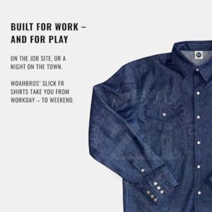 Camisa de Trabajo de Mezclilla Resistente al Fuego, Ignífuga, FRC, Ropa de Trabajo Resistente al Fuego Australiana al por Mayor - Product Image 4